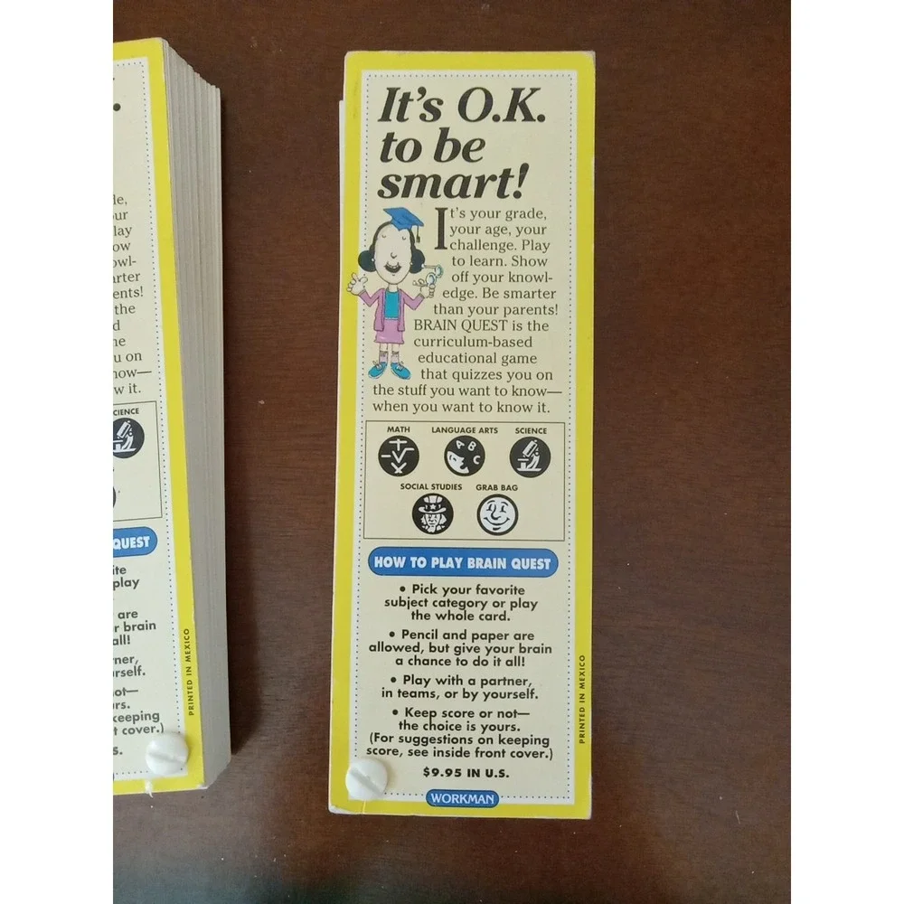 Brain Quest 3rd Grade Ages 8 9 Deck 1 & 2 Question Answer Challenge Mind Trivia